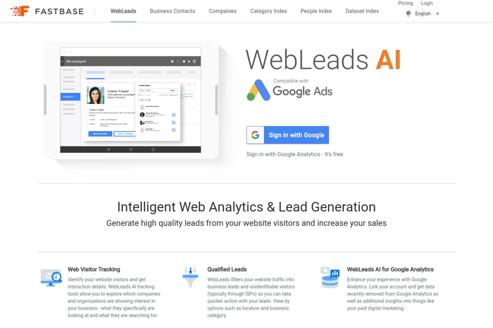 Landing page preview