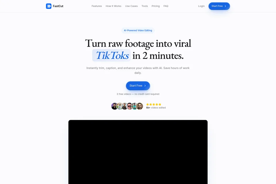 Aperçu de la landing page