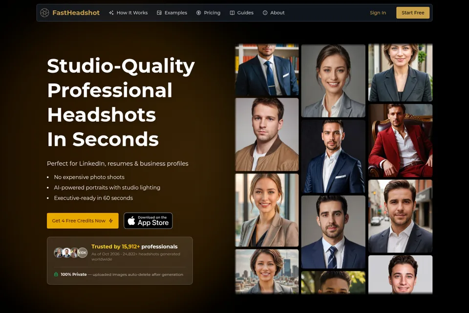 Aperçu de la landing page