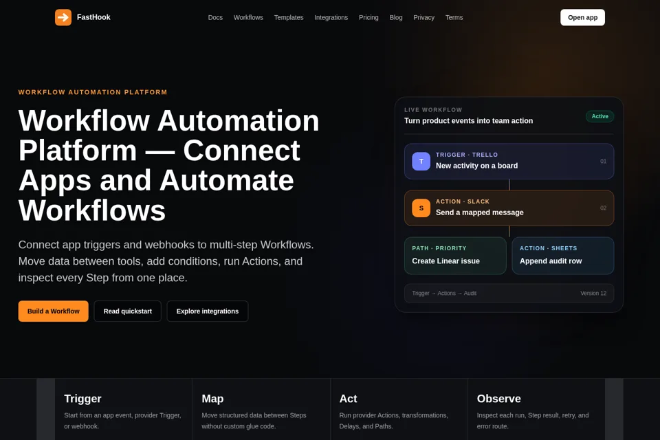 Landing page preview