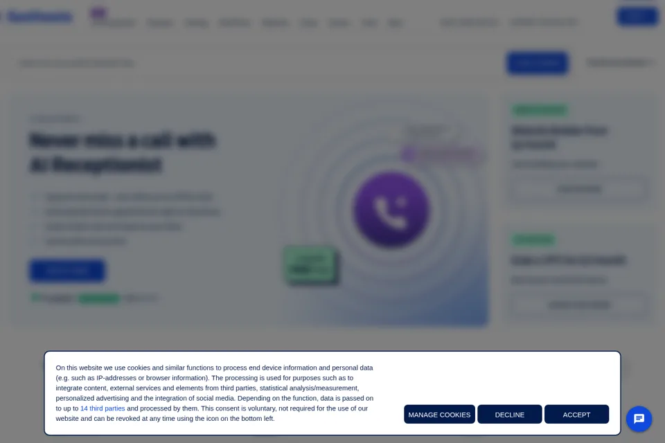 Aperçu de la landing page