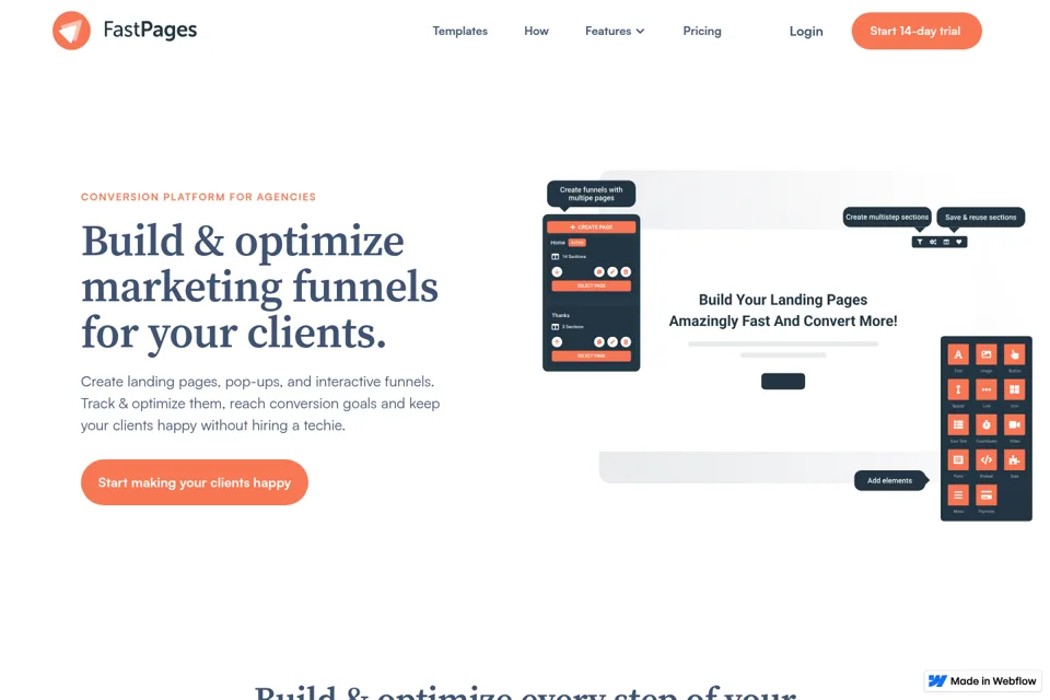 Landing page preview