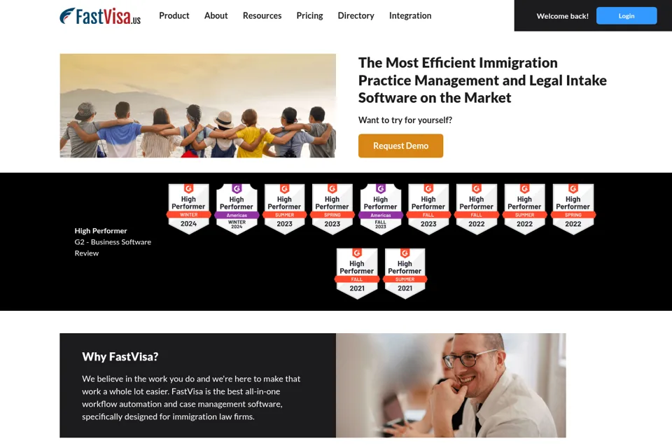 Aperçu de la landing page