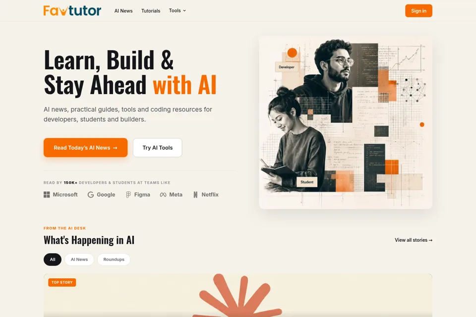 Aperçu de la landing page
