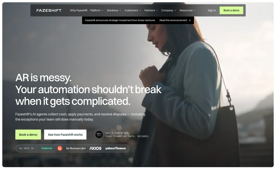 Aperçu de la landing page