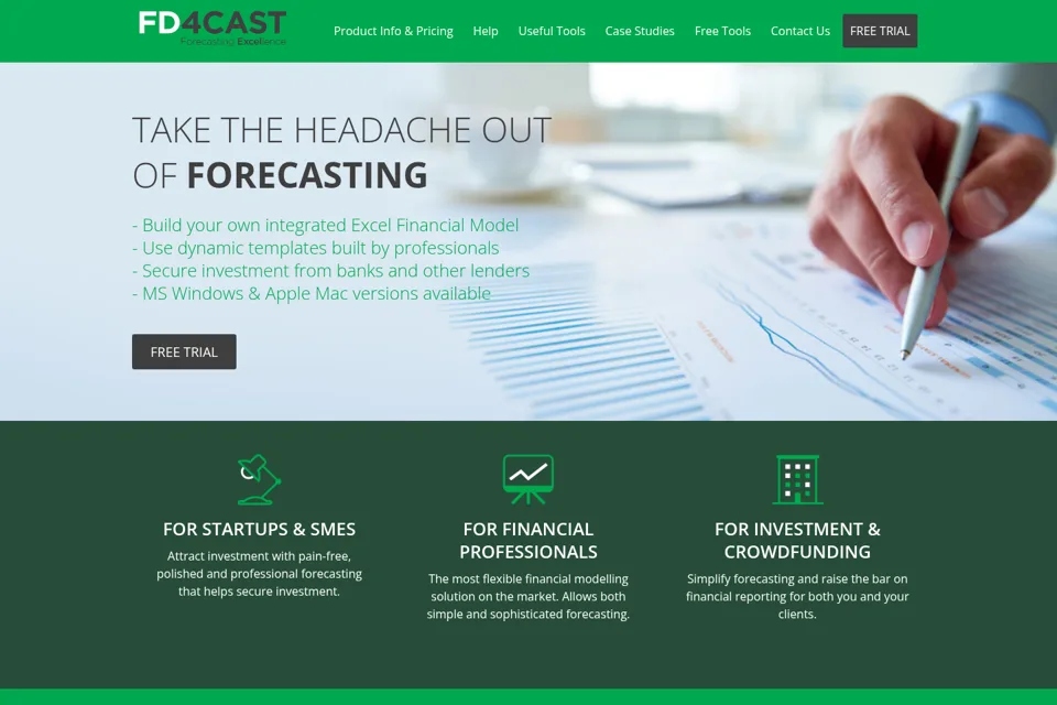 Aperçu de la landing page