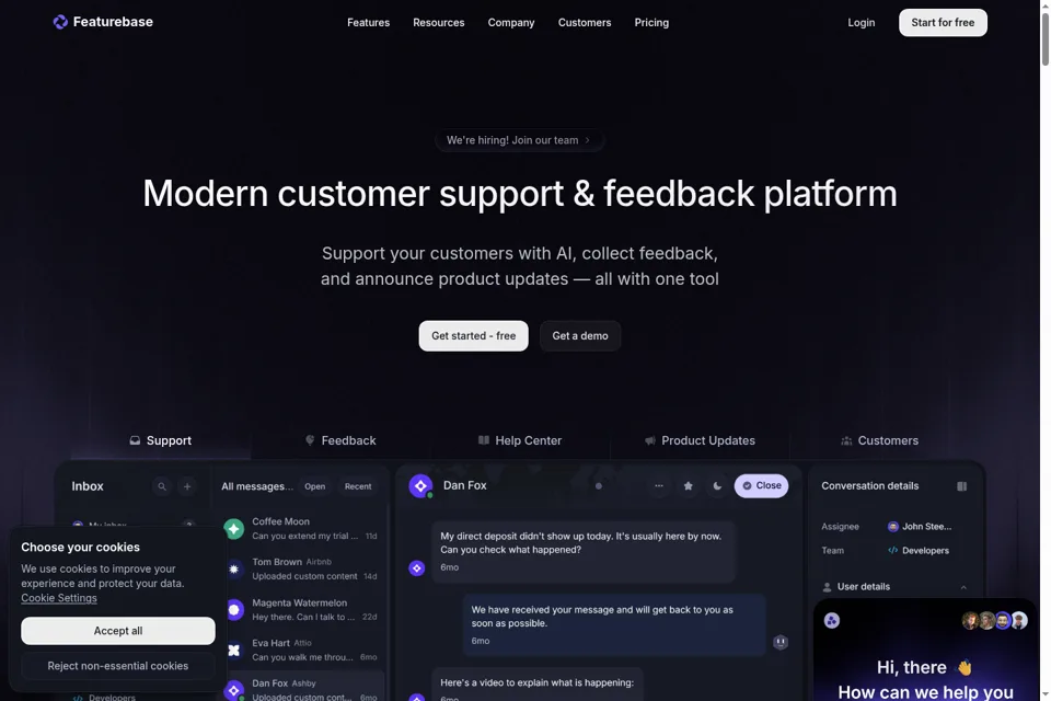 Landing page preview