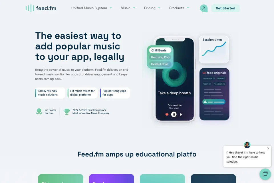 Aperçu de la landing page