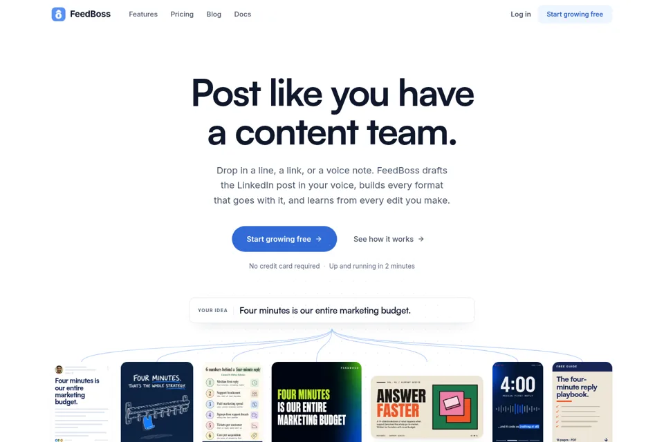 Landing page preview