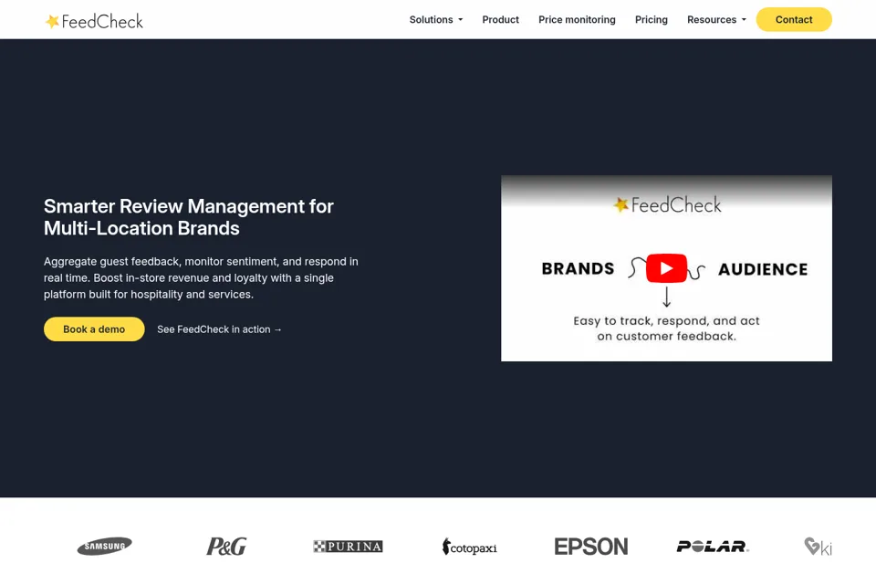 Aperçu de la landing page