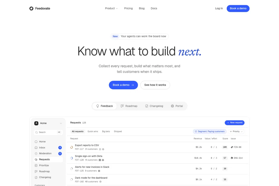Aperçu de la landing page