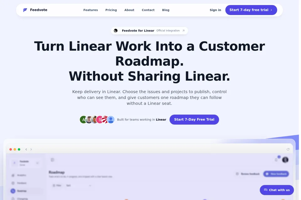 Aperçu de la landing page