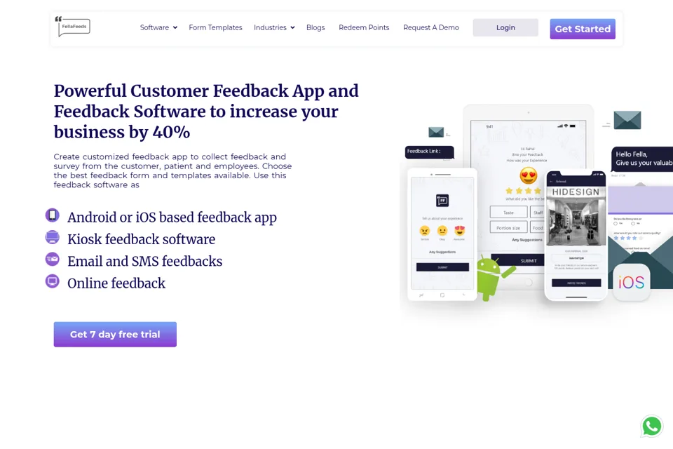 Aperçu de la landing page