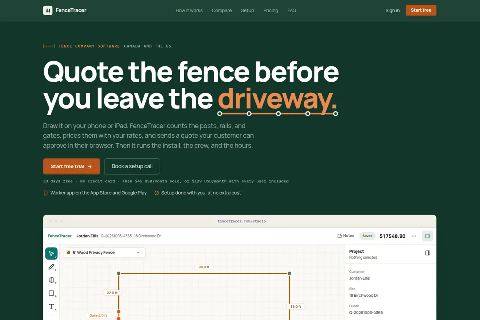 Landing page preview