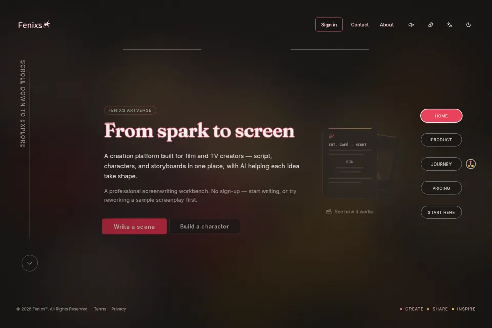 Aperçu de la landing page