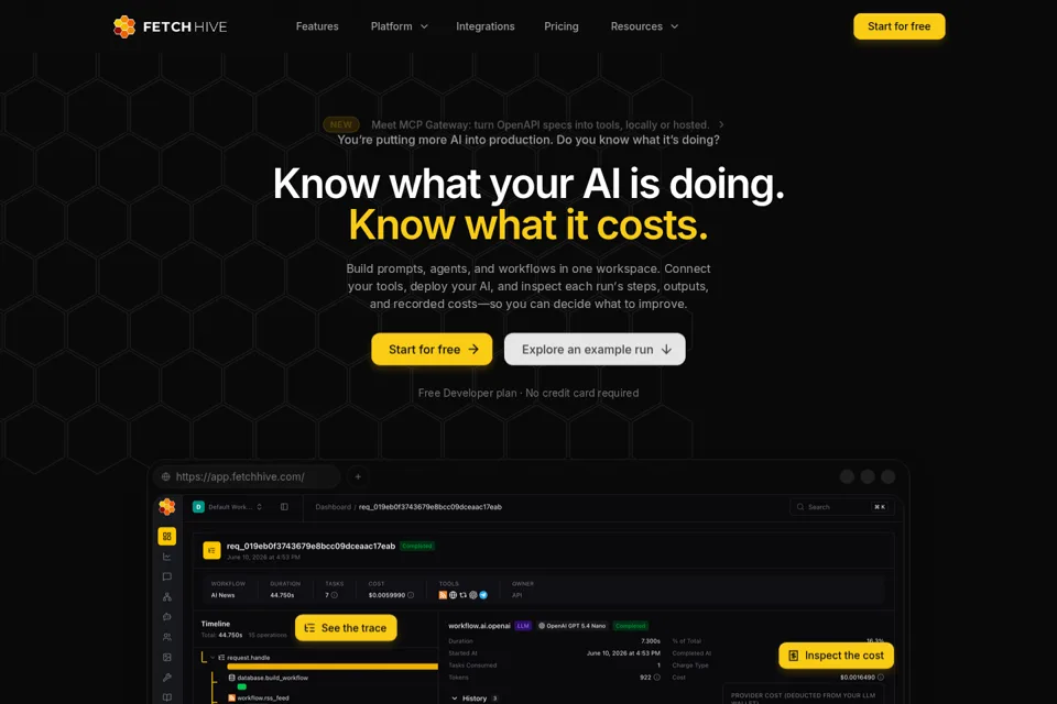 Aperçu de la landing page
