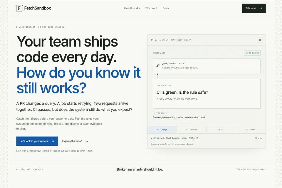 Landing page preview