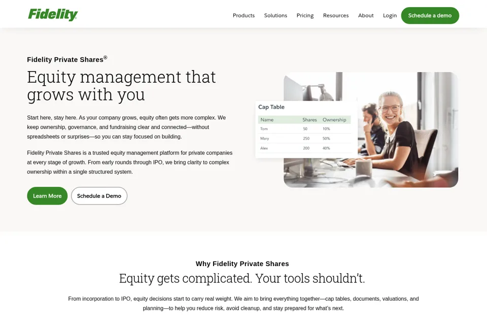 Aperçu de la landing page