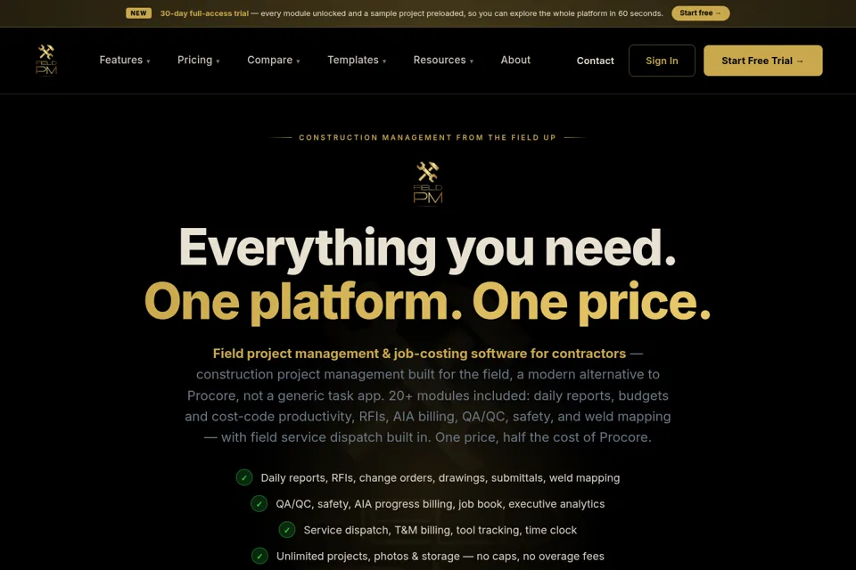 Landing page preview