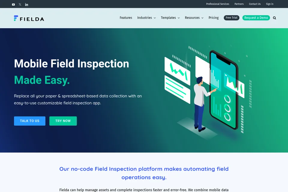 Aperçu de la landing page