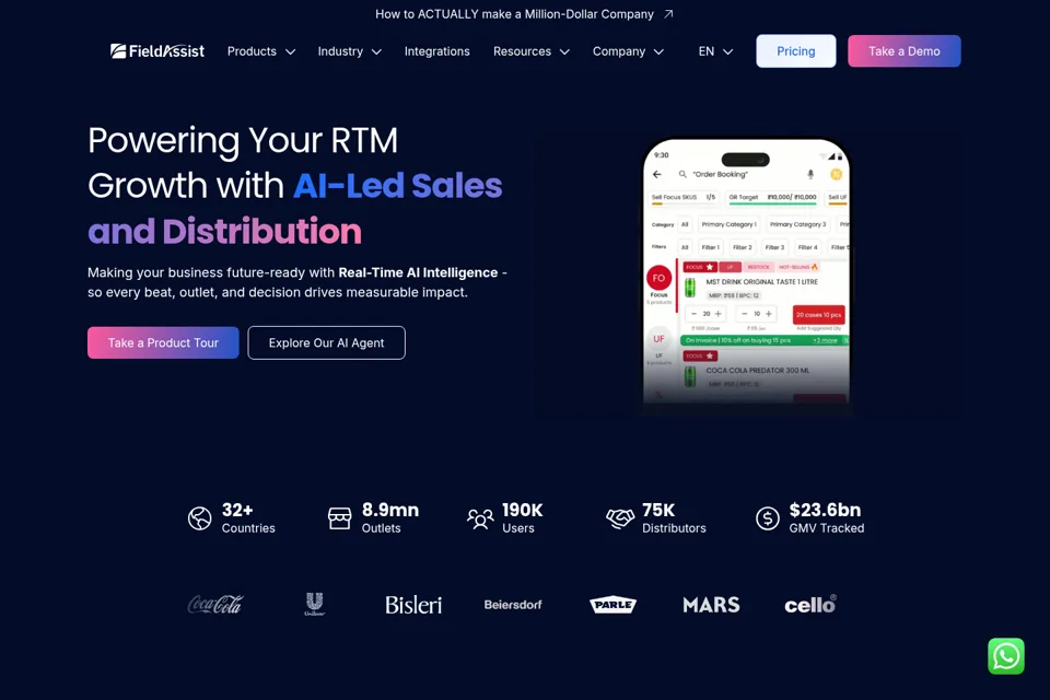 Aperçu de la landing page