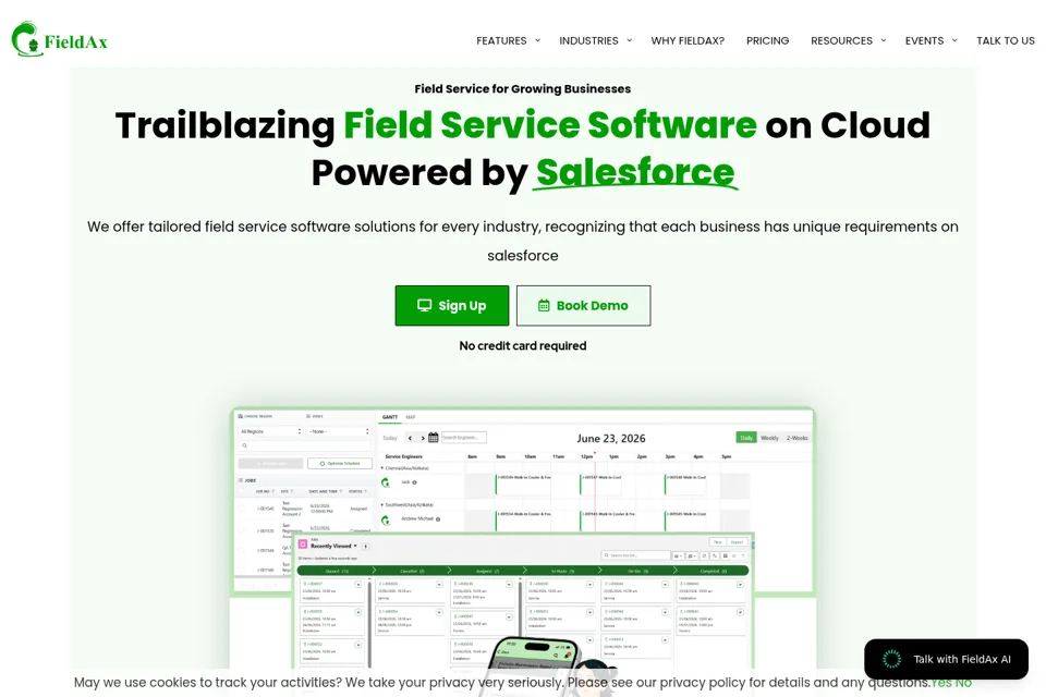 Aperçu de la landing page