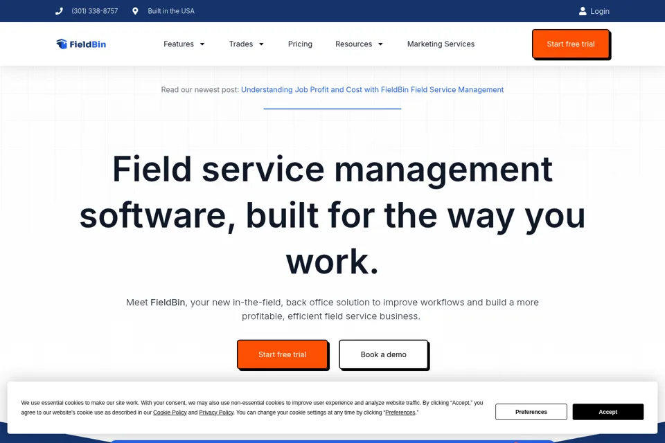 Landing page preview