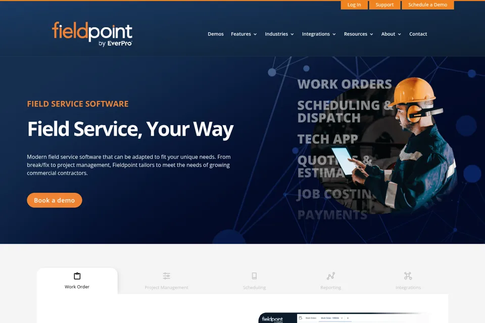 Aperçu de la landing page