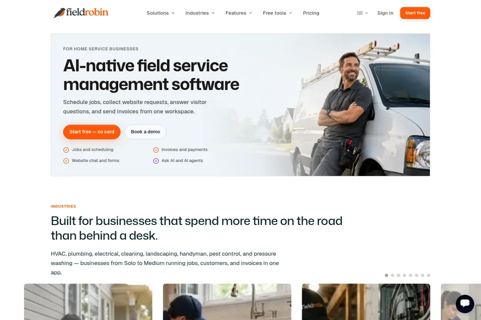 Aperçu de la landing page