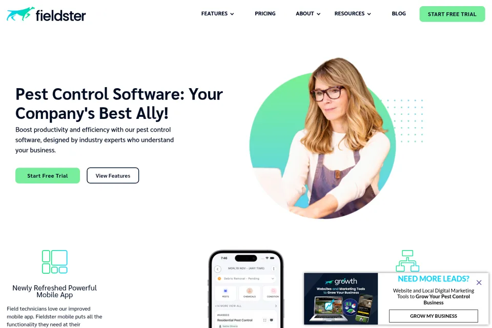 Aperçu de la landing page