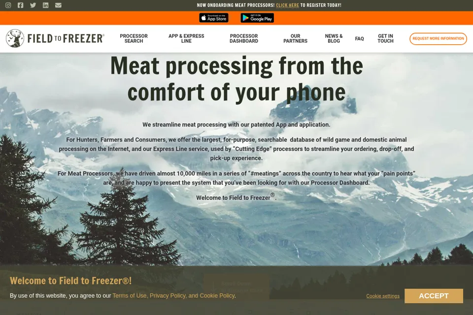 Aperçu de la landing page