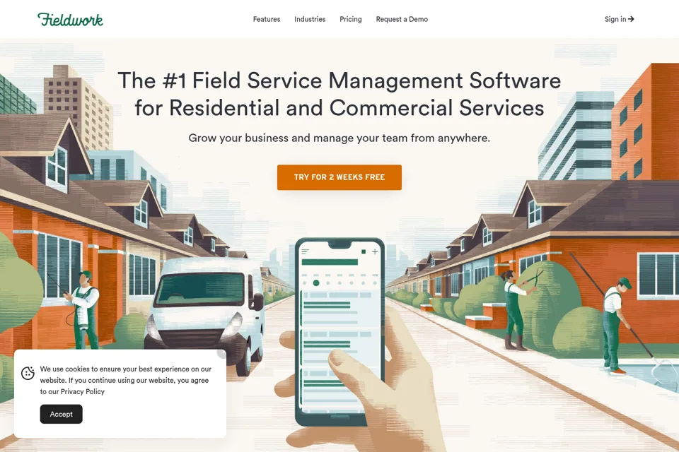Aperçu de la landing page