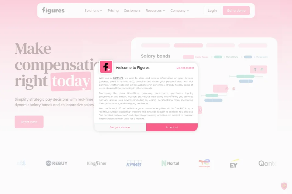 Aperçu de la landing page