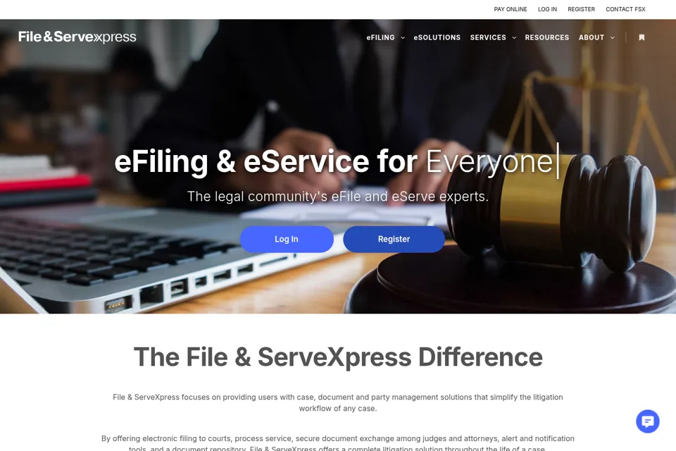 Aperçu de la landing page