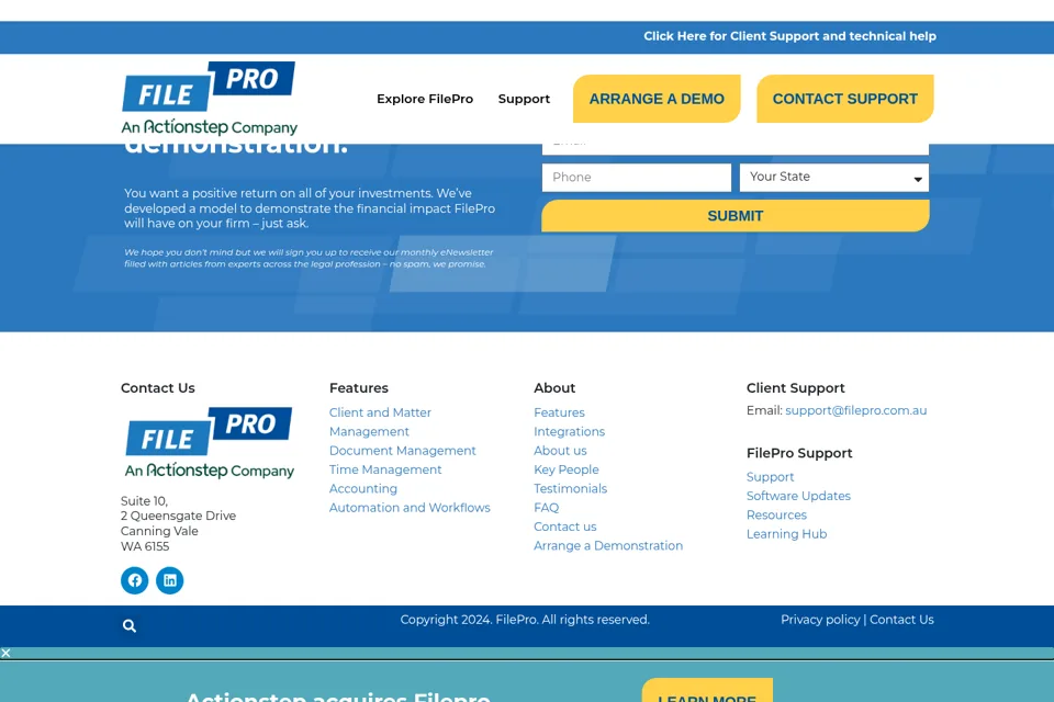 Landing page preview
