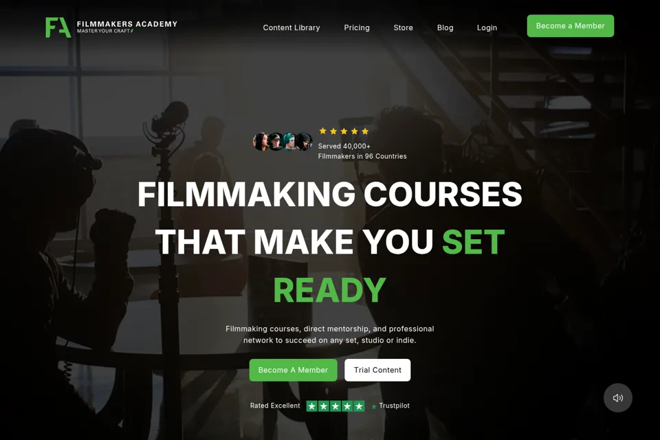 Aperçu de la landing page