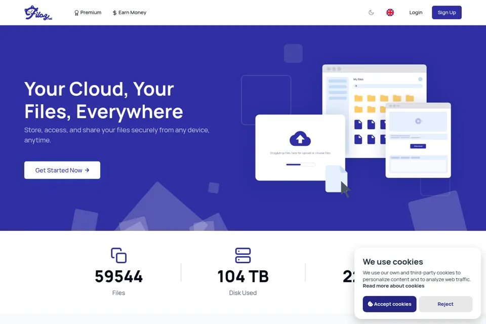 Aperçu de la landing page