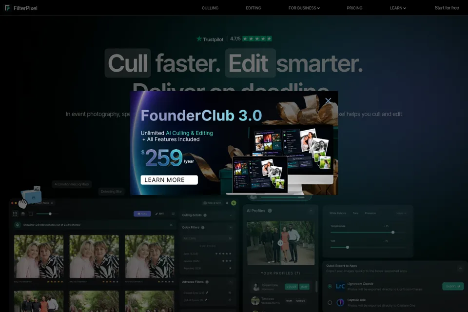 Landing page preview