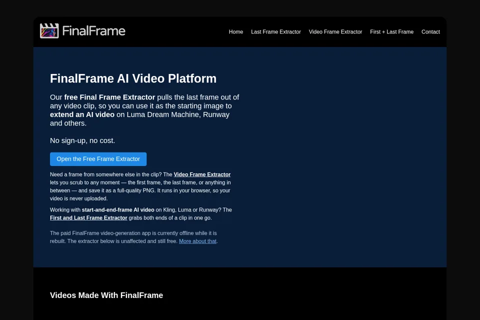 Landing page preview