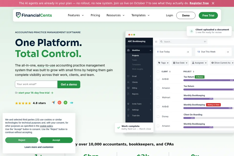 Landing page preview