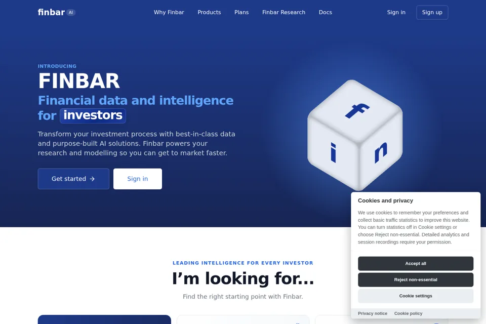 Aperçu de la landing page