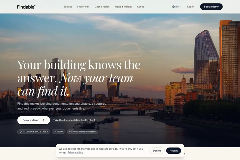 Aperçu de la landing page