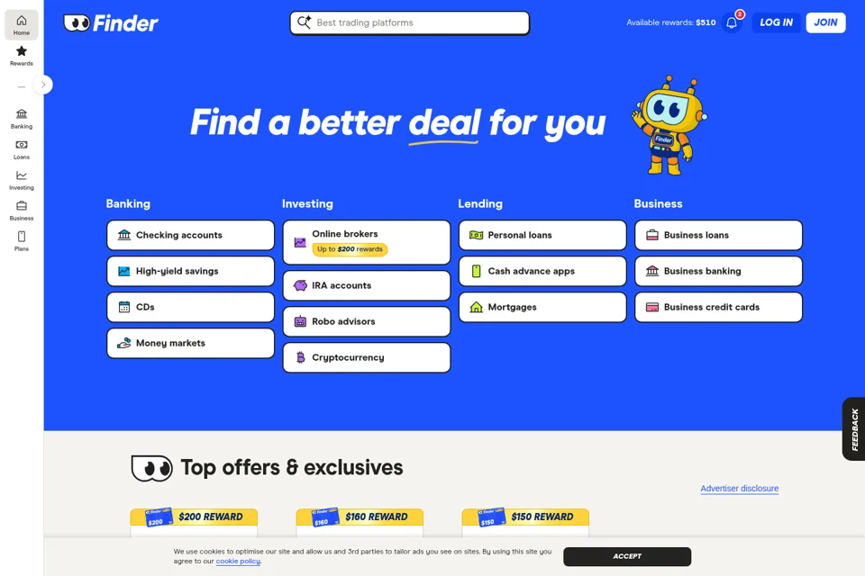 Aperçu de la landing page