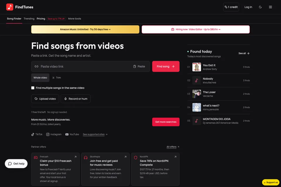 Aperçu de la landing page