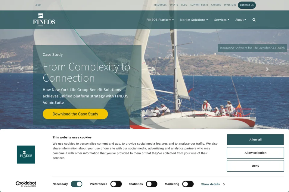 Aperçu de la landing page