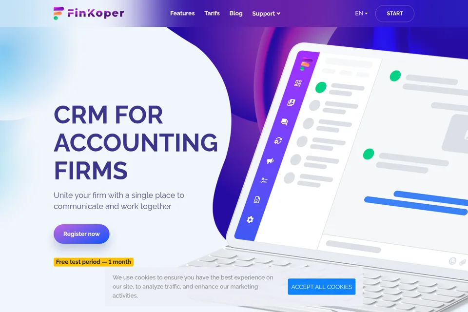 Aperçu de la landing page