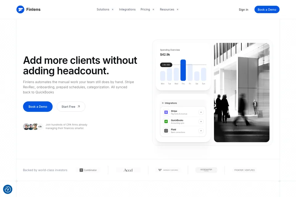 Aperçu de la landing page