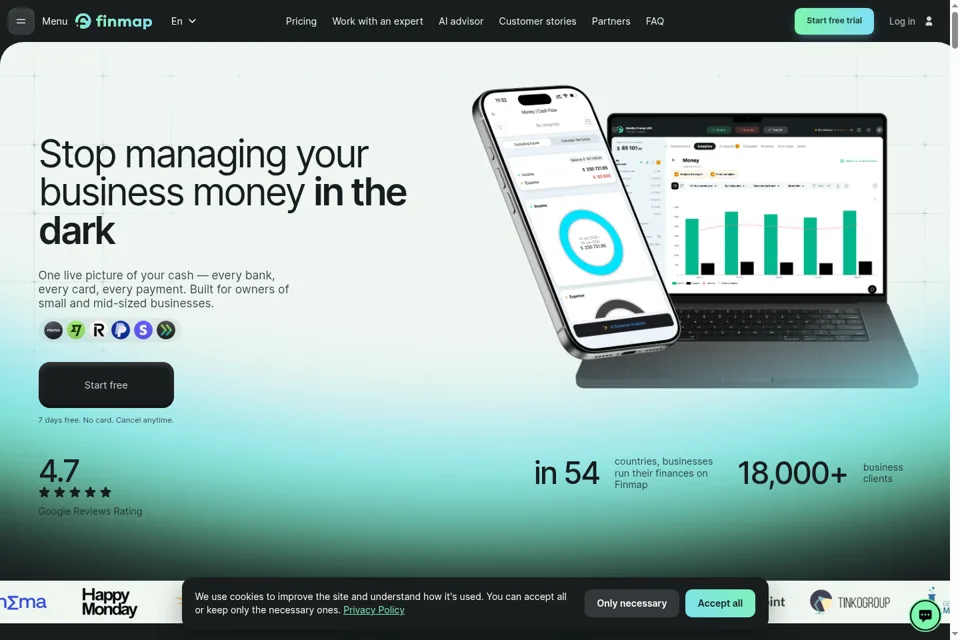 Aperçu de la landing page