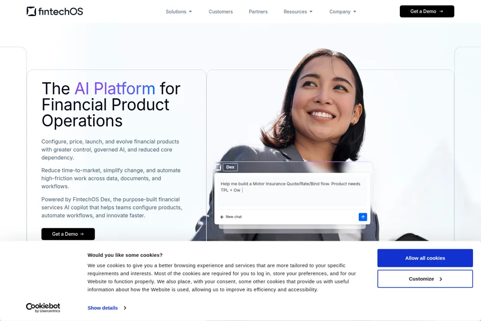 Aperçu de la landing page