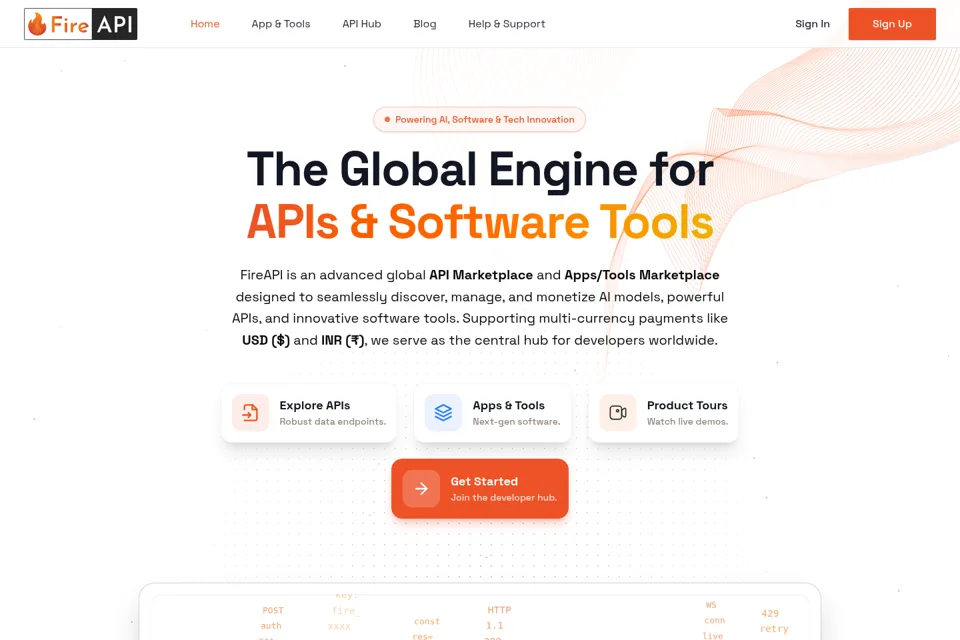 Aperçu de la landing page
